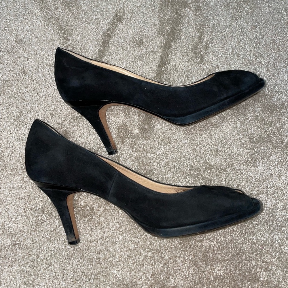 Cole Haan Black Open Toe Pumps